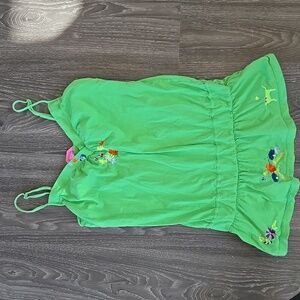 VICTORIA'S SECRET PINK size Medium Green Camisole with Embroidery